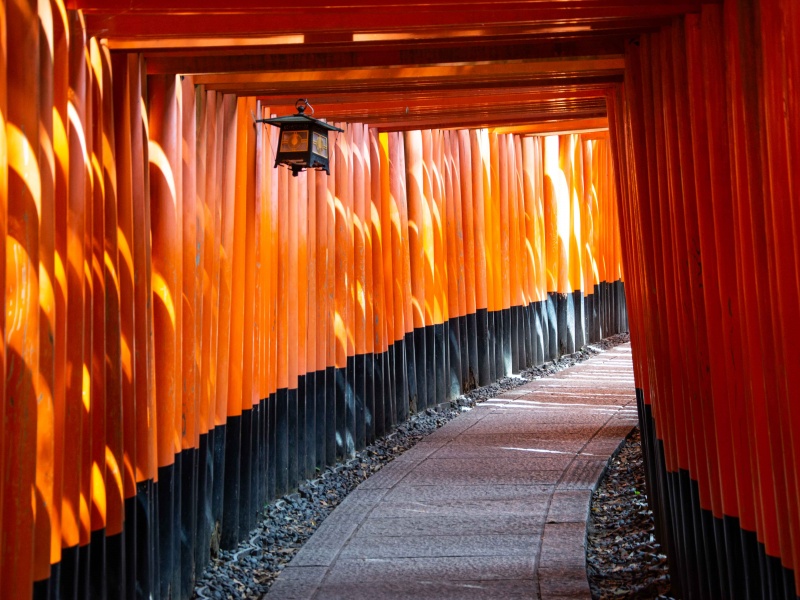 Il santuario scintoista Fushimi Inari a Kyoto in Giappone